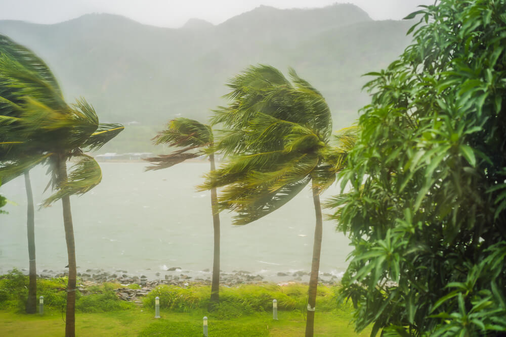 A storm during hurricane season in Hawaii.